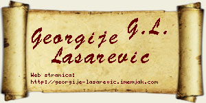 Georgije Lašarević vizit kartica